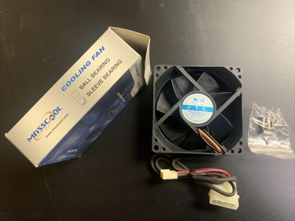 MASCOOL FD08025S1M3/4 Cooling Fan Sleeve Bearing 80x80x25mm 12V 3 pins/4 pins - Image 2 of 2