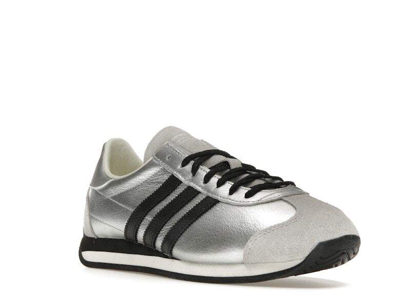 Size 10.5 - adidas Country OG Silver Metallic Black W for