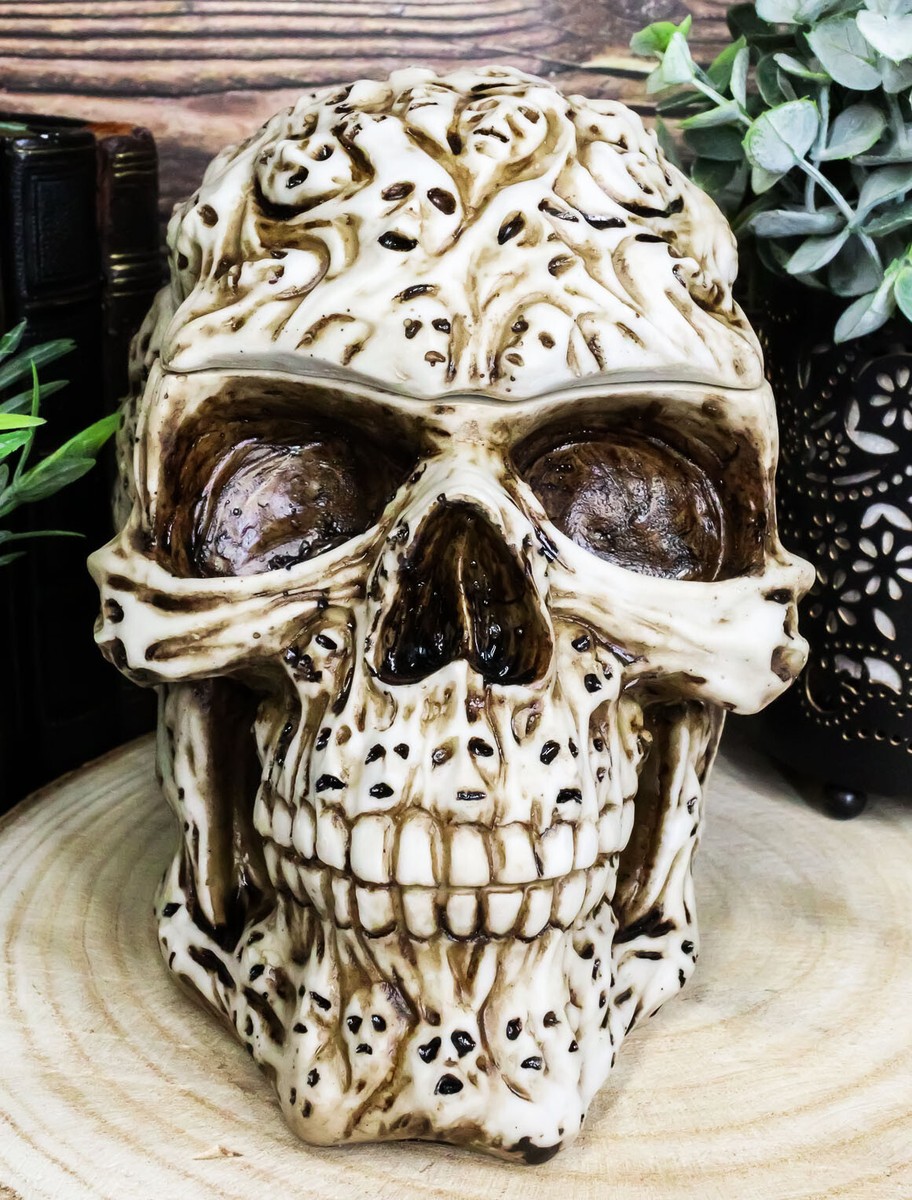 Ghastly Haunted Spirit Skull Jewelry Box Statue Halloween Figurine 6