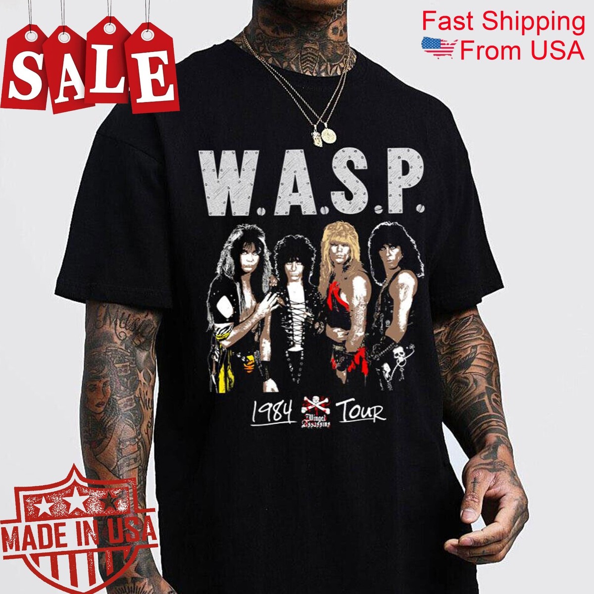 【希少】W.A.S.P. オリジナル1984TOUR ラグランシャツ 希少】W.A.S.P. オリジナル1984TOUR ラグランシャツ