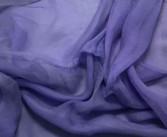 Hand Dyed IRIS PURPLE Silk Gauze Chiffon Fabric eBay