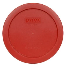 Pyrex 7201-PC 6" Poppy Red Round Plastic Cover Lid New for 7201 4-Cup Glass Bowl