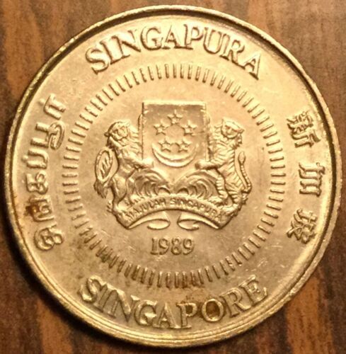 1989 SINGAPORE 10 CENTS COIN - Picture 1 of 2