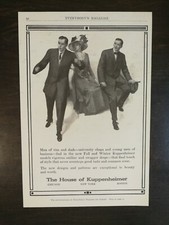 Vintage 1909 The House of Kuppenheimer Clothing Full Page Original Ad