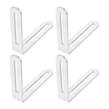 4pcs/set Silver Corner Braces Brackets Repair Furniture Fix Support 24x100x120mm