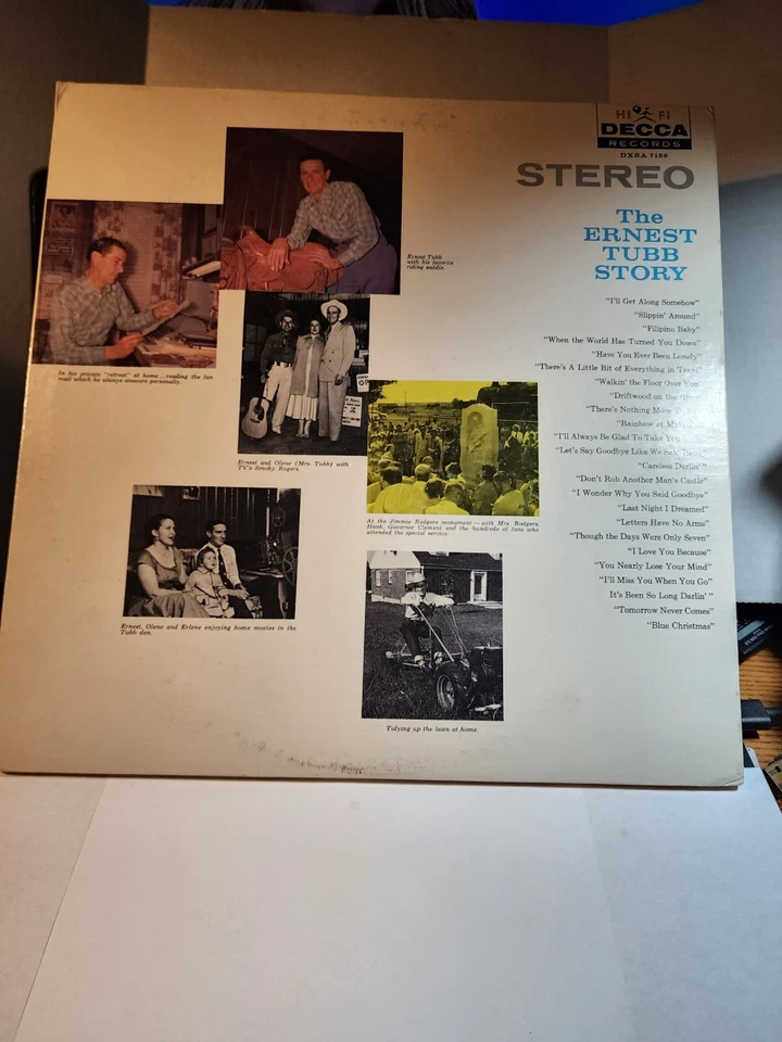 Ernest Tubb - The Ernest Tubb Story 2 X vinyl – DXSA 7159 1959 VG+ R31 - Image 2 of 2