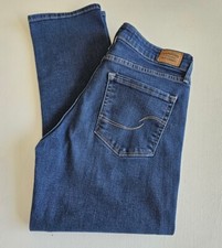 Signature Levi Strauss Jeans Mid-rise capri Women's 6/28 blue stretch denim