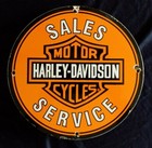 VINTAGE HARLEY-DAVIDSON MOTORCYCLES PARTS / SERVICE PORCELAIN ADVERTISING SIGN
