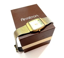 Vintage ARMITRON Mens Quartz & LCD Watch NEW BATTERY 20/3274 M820 with Case