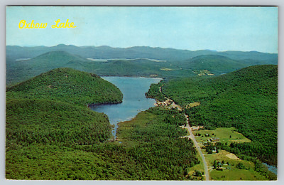 View Oxbow Lake Good Aerial Swimming Fishing Studio Chrome Vintage Postcard