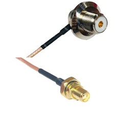 RG316 UHF Female Angle Bulkhead to SMA Female O-Ring RF Cable Rapid-SHIP LOT
