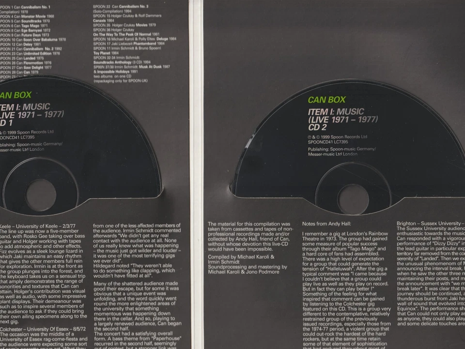 RARE Limited 2 CD Buch + Video BOX CAN Band 30th LIVE I Krautrock NEU! Kraftwerk - Bild 3 von 4