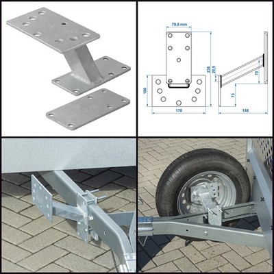 Ersatzradhalter Reserveradhalter Anhänger mit Montageplatte Ersatzrad Halterung