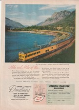 Vintage 1957 Magazine Ad Union Pacific Railroad Streamliners Passenger A 496