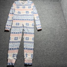 Saint Eve Kids Youth 2-Piece Pajama Set, Size 6 Top And Bottom Waffle Knit
