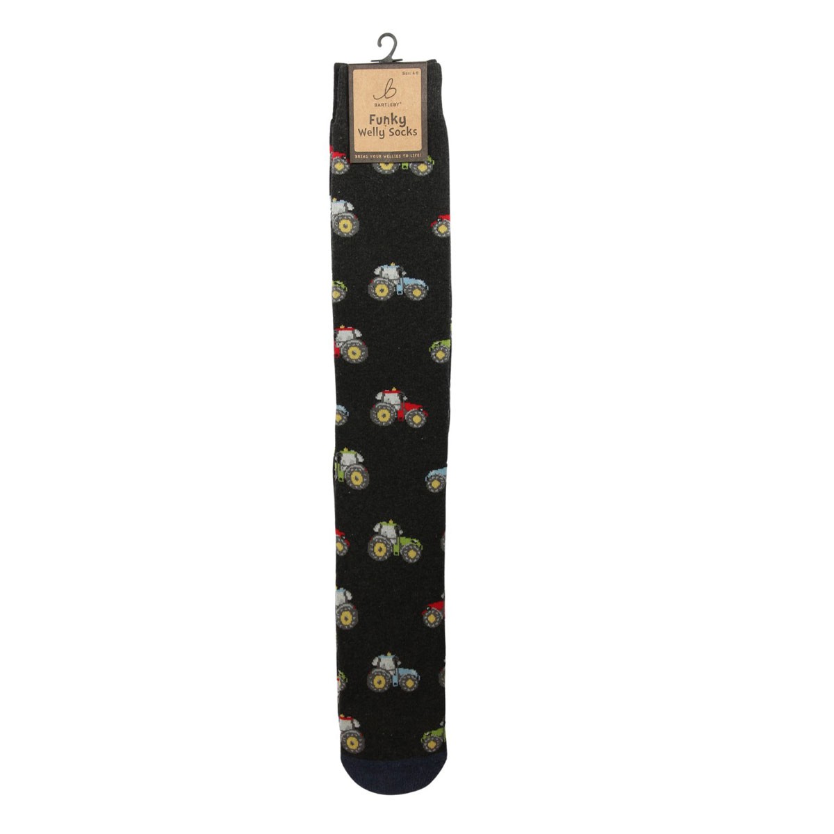 Otterdene Unisex Mens Welly Socks: Colour: Modern Tractor Size 6 - Outdoor Action - Image 2