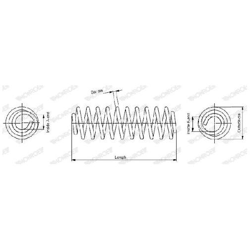 Fahrwerksfeder Hinten FüR Citroen C4 LA LC NC 1.6 2.0 04 Bis 26 Monroe 5FX 5FW-image