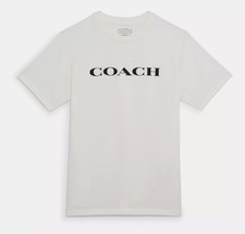 Coach Men's Bright White Essential Organic Cotton T-Shirt C9693 Size M - NWT