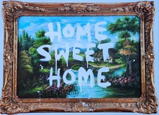 Banksy Home Sweet Home Poster Graffiti mural street art Vandalised artwork print