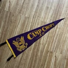 Vintage Camp Croft SC Military Pennant 25” 1940s 40s WW2
