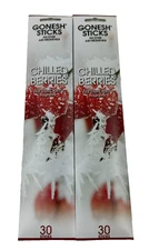 (2) Gonesh Incense Sticks Chilled Berries Whiteberry - 30 Sticks Per Pack