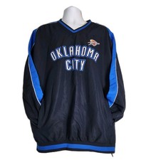 Oklahoma City Thunder Pullover Jacket Size XXL Colosseum Blue NBA Windbreaker