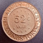 Reader’s Digest 52 Cents Savings Token Brown Plastic Advertising Medallion Coin — photo 1