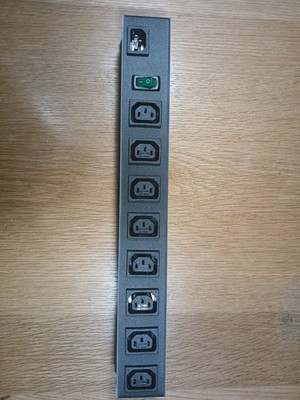 Hammond 8x C13 socket power strip  1581H8 230VAC 10 Amps