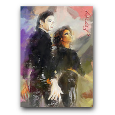 Michael Jackson & Janet Jackson #3 Art Card Limited 38/50 Vela (Celebrities -)