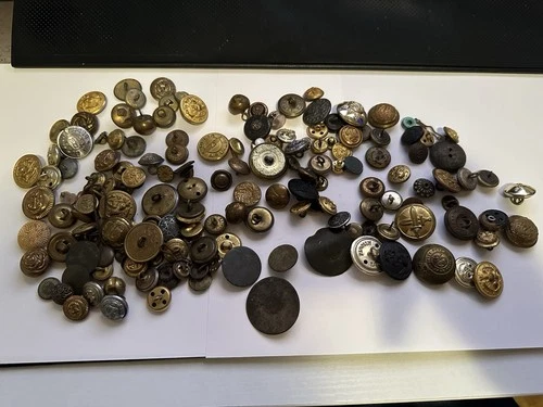 Rare Civil / WW1 / WWII military button lot