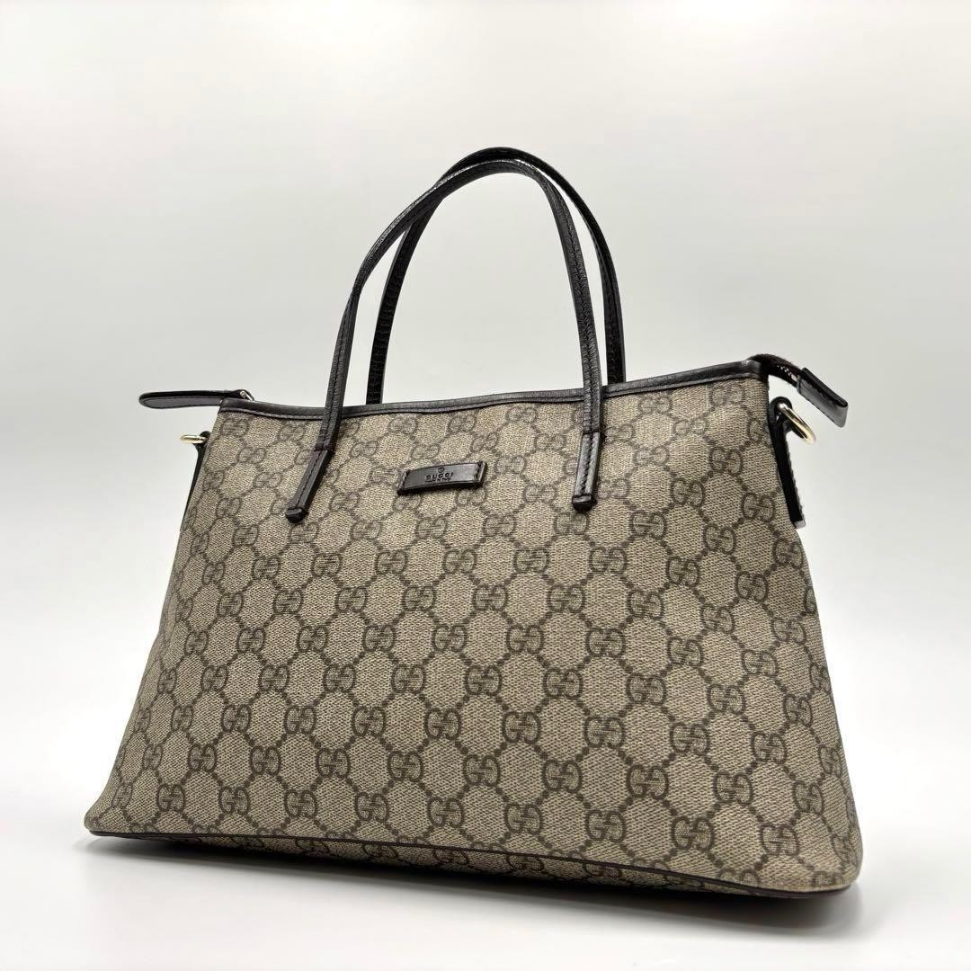 Gucci GG Supreme Tote Bag PVC Leather Large Handbag New