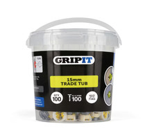 Gripit Yellow Plasterboard Fixings 15mm Tub of 100