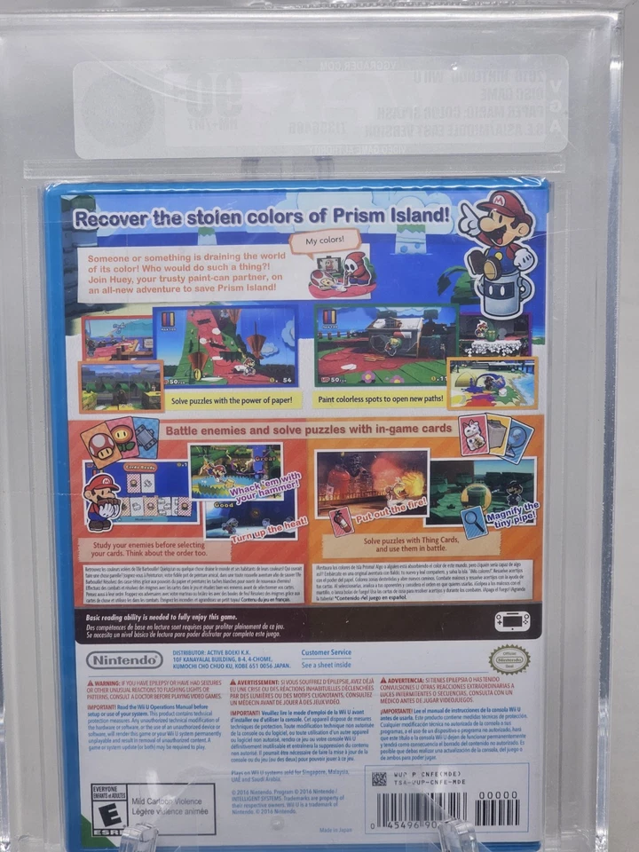 Paper Mario: Color Splash Nintendo Wii VGA 90 NM+/MT Gold UAE - Image 2 of 2