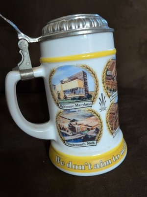 G. Heileman Brewing Company Milk Glass Original BMF Beer Stein W Germany
