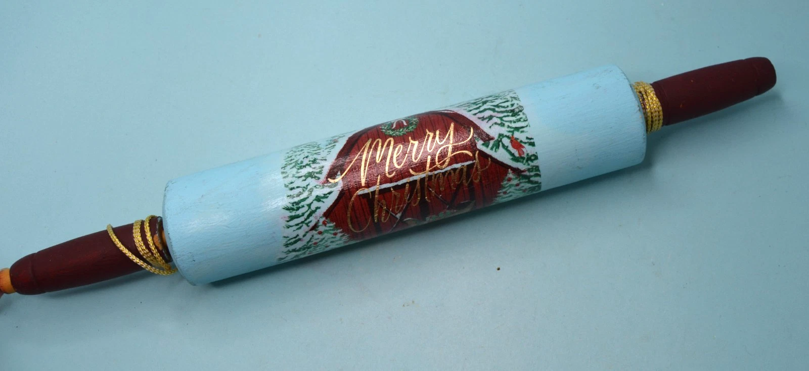 Vintage Upcycled Wooden Rolling Pin Christmas Holiday Decor
Opens in a new window or tab