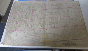 1898 SCRANTON PA - (WARD 9,10,17 )  - ATLAS PLATE 3  - GREAT DOWNTOWN MAP
