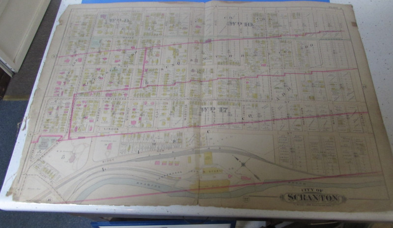 1898 SCRANTON PA - (WARD 9,10,17 )  - ATLAS PLATE 3  - GREAT DOWNTOWN MAP