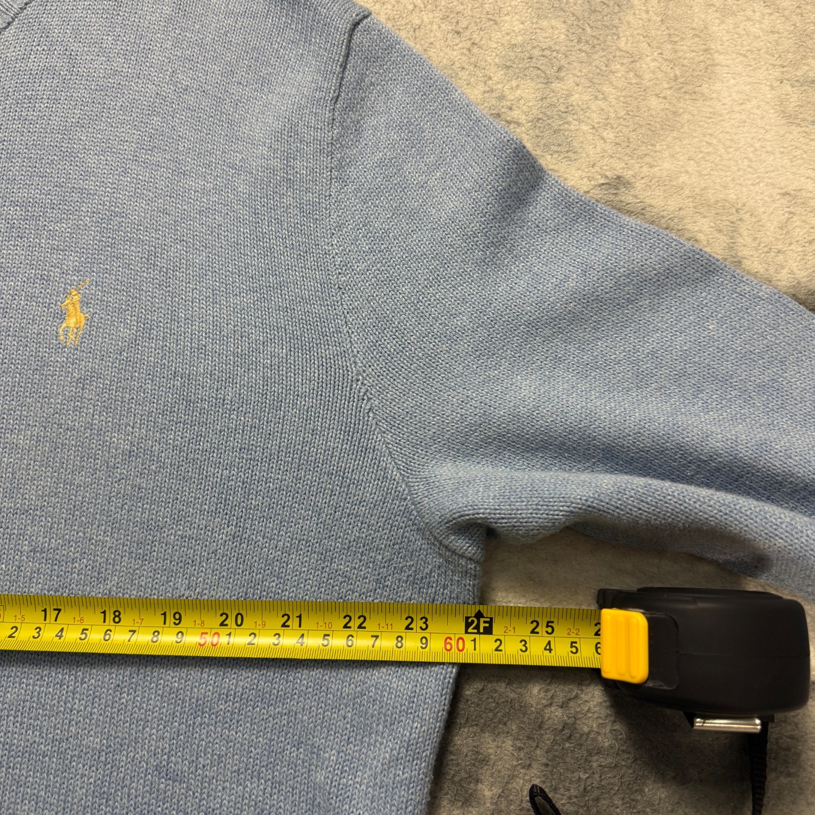 Vintage Ralph Lauren Polo 1990's Heavy Blue Size XL Crew Neck Knitted Jumper image 3