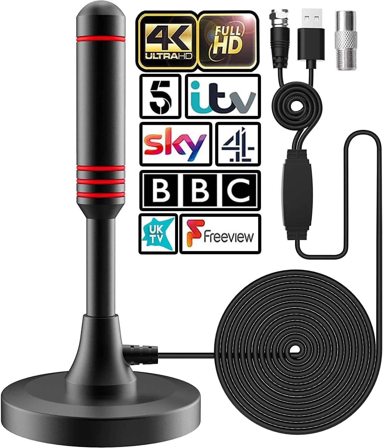 Antenna HDTV 2025 Interna Amplificata: Ricezione 4K e Segnale Potente