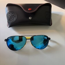 Ray-Ban RB8313M F003/HO Scuderia Ferrari Yellow Frame Aviator Sunglasses 61mm