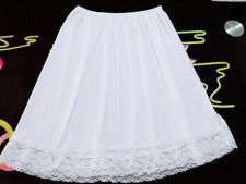 Ladies Halfslip Short Underskirt Petticoat Waist Slip Safety Skirt WHITE Under