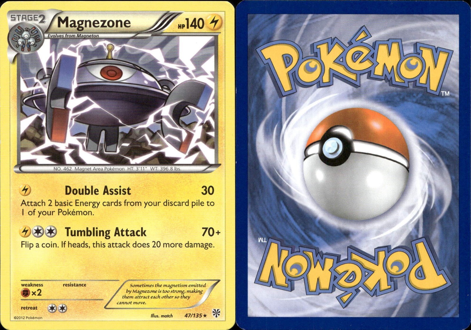 Magnezone - BW Plasma Storm 47/135 Rare Pokemon Card NM