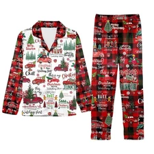 Hallmark Christmas Pajamas Set All Over Print Loungewear