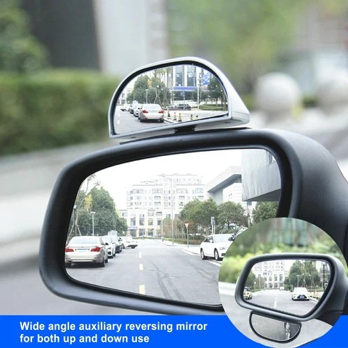 Universal Car Mirror Adjustable Wide Angle Side Rear Mirrors Blind Spot Snap Way
