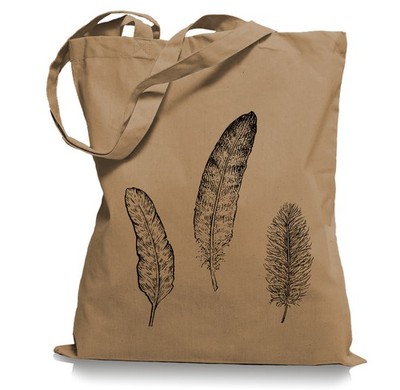 Three Feathers - Feder Gefieder Vogel Vögel Tragetasche / Bag / Jutebeutel