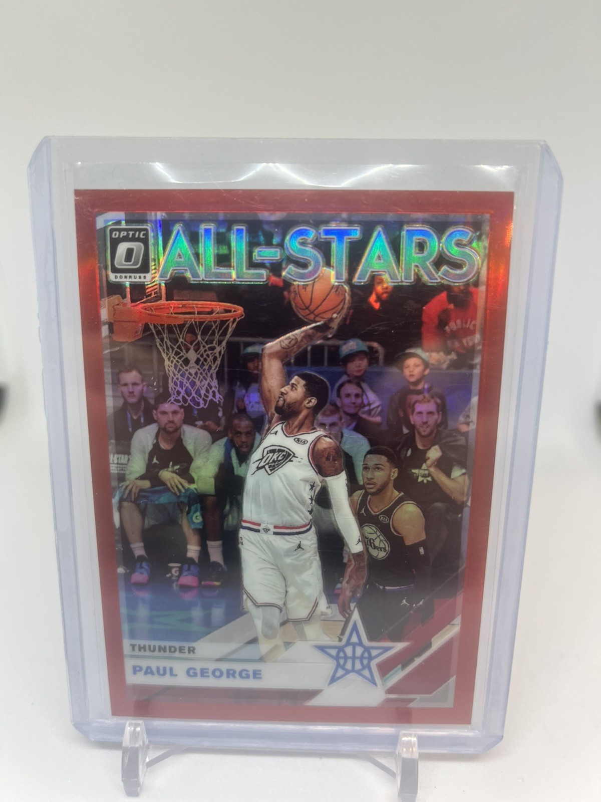 2019-20 Panini Donruss Optic All-Stars Red Prizm /99 Paul George #2 
