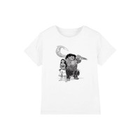Moana T-Shirt MäDchen 9-10 Jahre, Weiß, Maui, Baumwolle, Disney