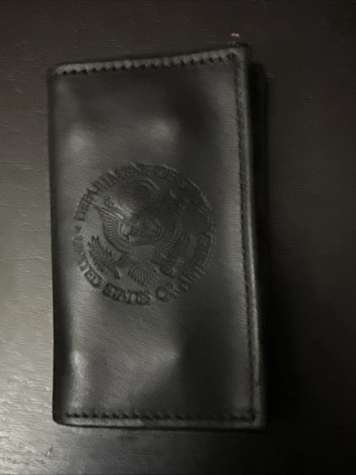 Pin Servicio de Seguridad Diplomática DSS Set en Cartera de Cuero Departamento de Estado Foto 4 de 4