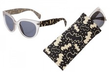 Batman Sunglasses w/ Pouch Case DC Comics Bat Logo Pattern Frames Women's