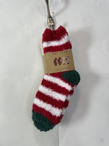 Rae Dunn Kids Size 4-6 Christmas Be Merry 3 Pair Cozy Socks - Picture 13 of 13